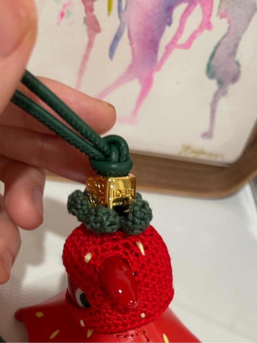 Loewe Berrybop Strawberry Character Bag Charm - Picture 10 of 11
